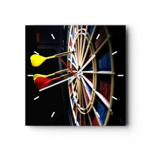 Wanduhr - Glasuhr - Auf den Punkt gebracht - 40x40 cm