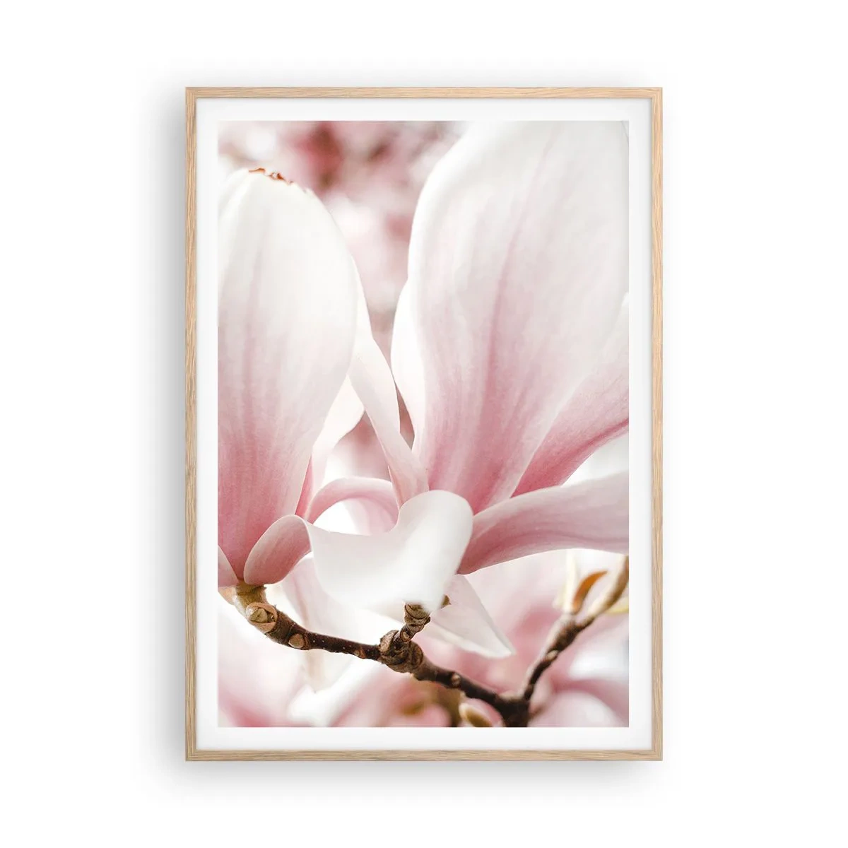 Poster in einem Rahmen aus heller Eiche - Eine Fülle von Zärtlichkeit - 70x100 cm