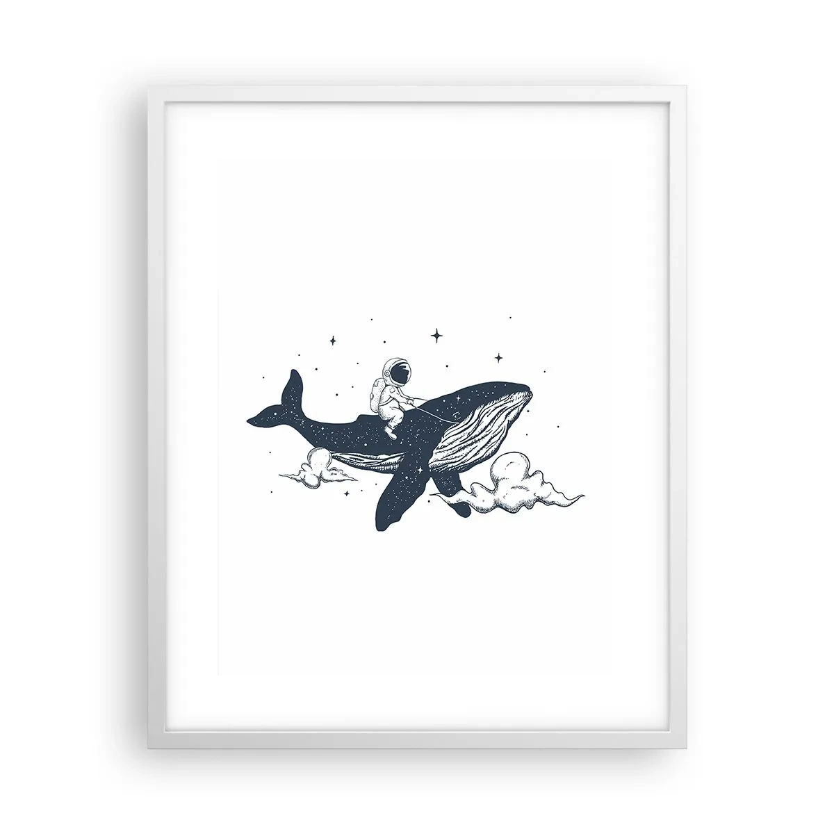 Poster in einem weißen Rahmen - Weltraumabenteuer - 40x50 cm