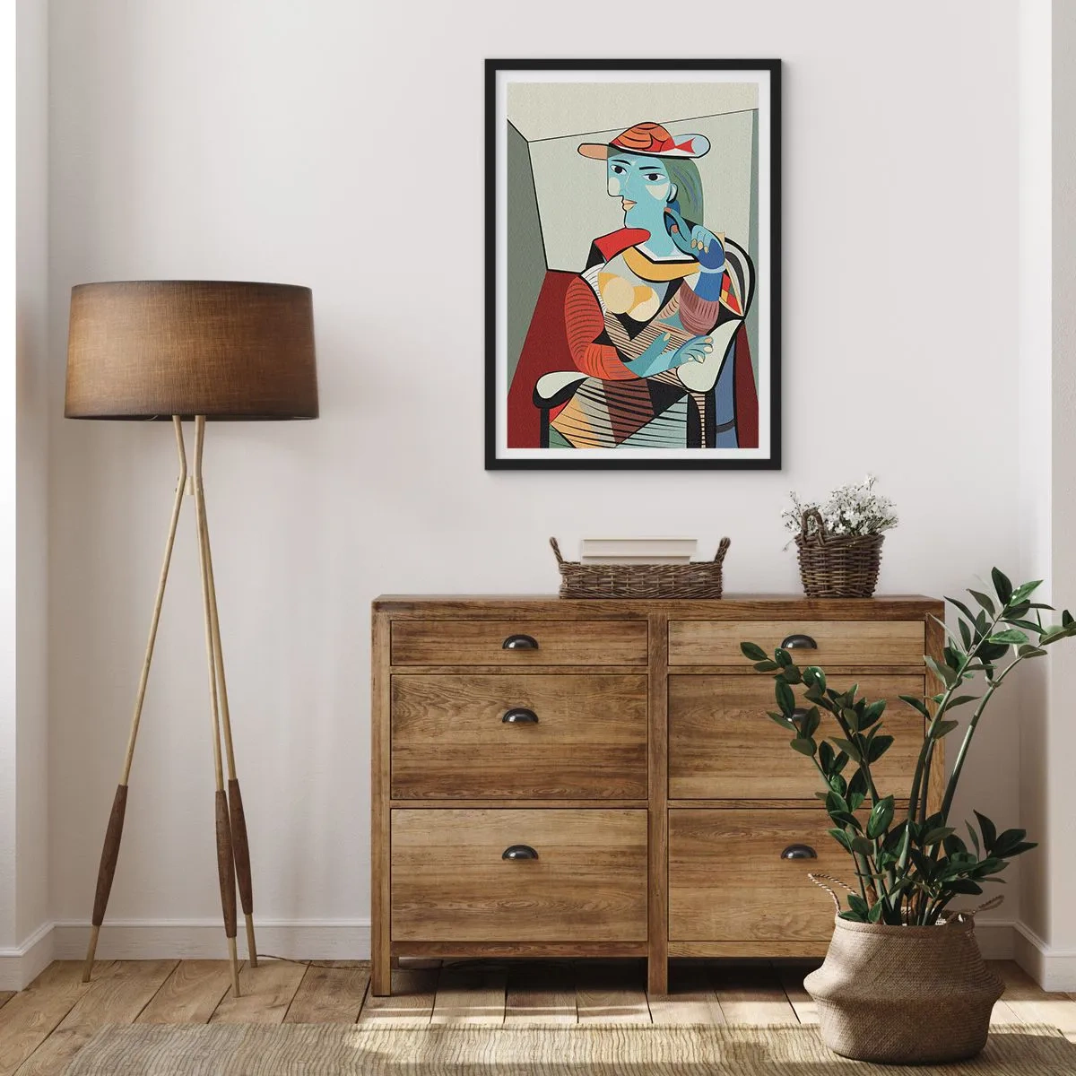 Poster in einem schwarzem Rahmen - Gesehen mit den Augen von Picasso - 30x40 cm