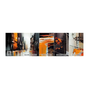 Fototapeten Muster Selbstklebend Deluxe Sticker - Regnerischer Tag - Die Architektur, Moderne Kunst, Stadt - 100x30 cm