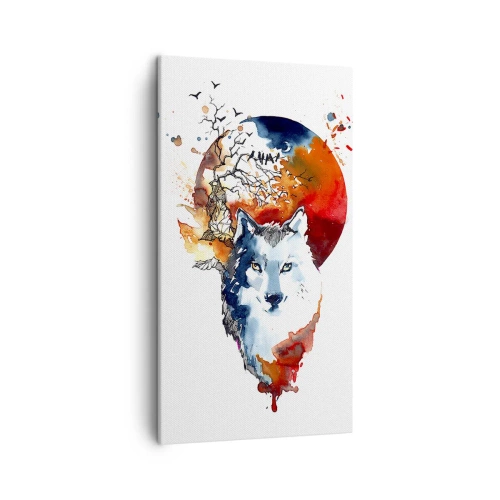 Bild auf Leinwand - Leinwandbild - Nase an Nase mit der Nacht - 45x80 cm