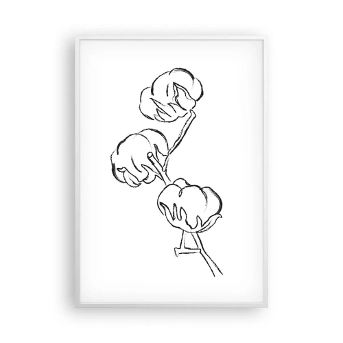 Poster in einem weißen Rahmen - Baumwolldaunen - 70x100 cm