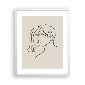 Poster in einem weißen Rahmen - Und es wurde Einheit - 40x50 cm