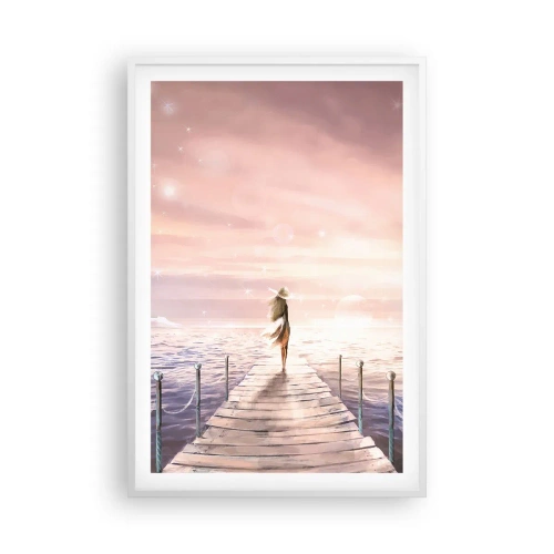 Poster in einem weißen Rahmen - Im Licht eines Traums - 61x91 cm