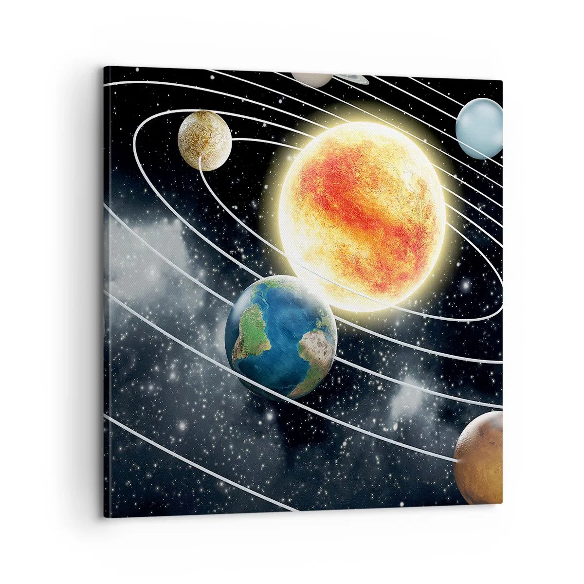 Bild auf Leinwand - Leinwandbild - Kosmischer Tanz - 60x60 cm