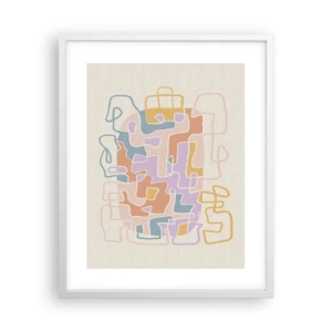 Poster in einem weißen Rahmen - Labyrinth – ein freudiges Abenteuer - 40x50 cm