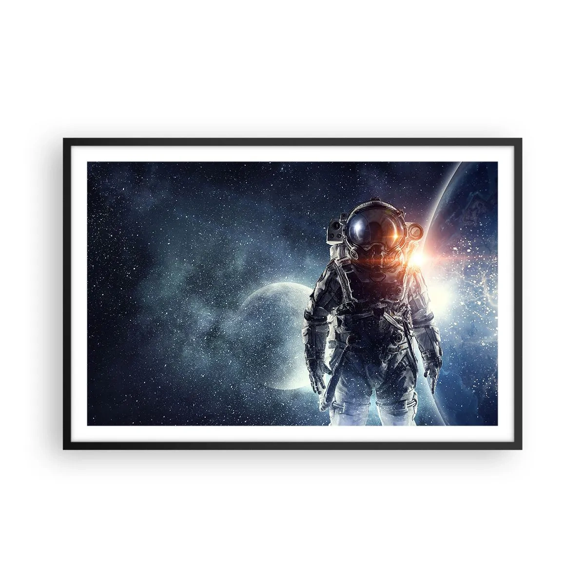 Poster in einem schwarzem Rahmen - Weltraumabenteuer - 91x61 cm