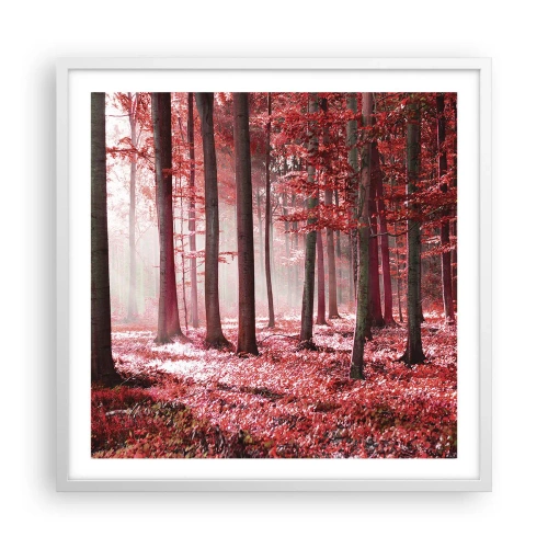 Poster in einem weißen Rahmen - Rot ist genauso schön - 60x60 cm