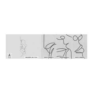 Fototapeten Muster Premium Canvas - Die Hitze bitterer Begierden - Grafik, Verliebtes Pärchen, Kuss - 100x30 cm