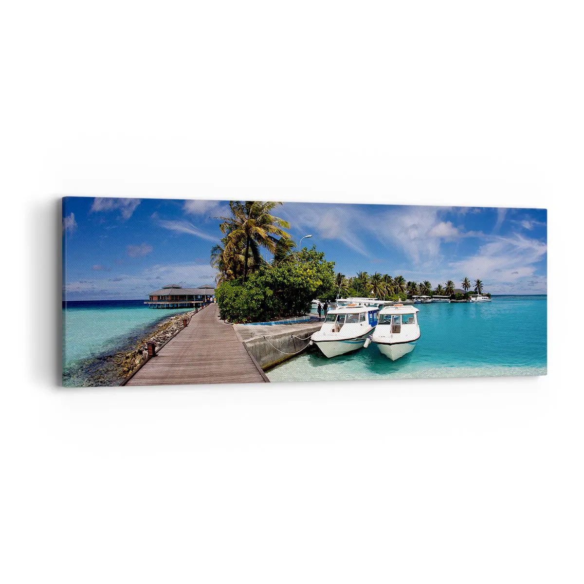 Bild auf Leinwand - Leinwandbild - Doch das Paradies gibt es - 90x30 cm