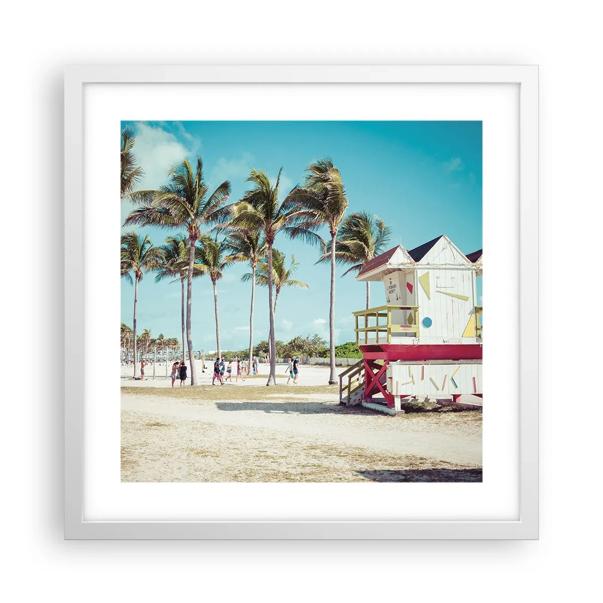 Poster in einem weißen Rahmen - Dir steht ein schöner Tag bevor - 40x40 cm