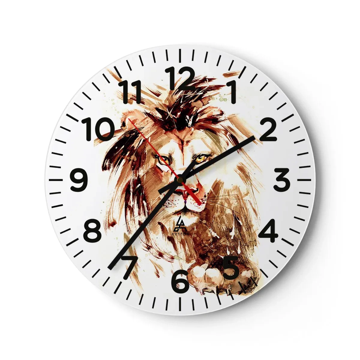 Wanduhr - Glasuhr - Stärke und Würde - 40x40 cm