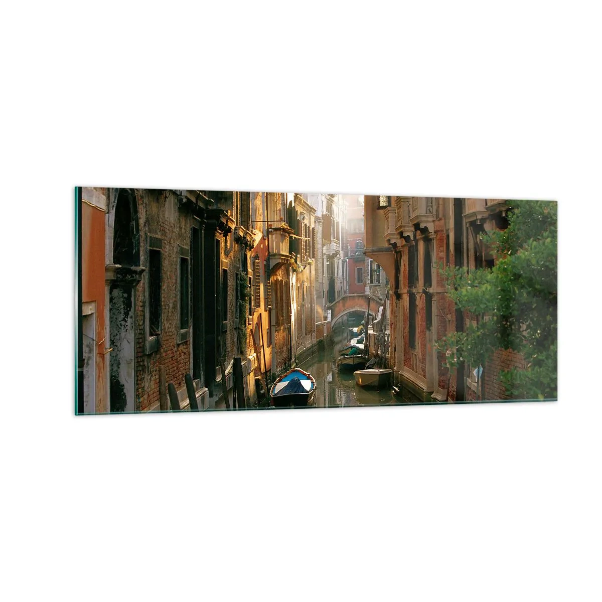 Glasbild - Bild auf glas - In einer venezianischen Gasse - 100x40 cm