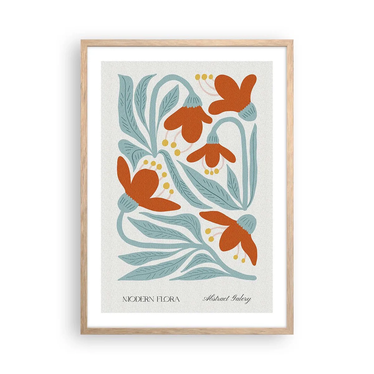 Poster in einem Rahmen aus heller Eiche - Zur Erde, zur Sonne - 50x70 cm