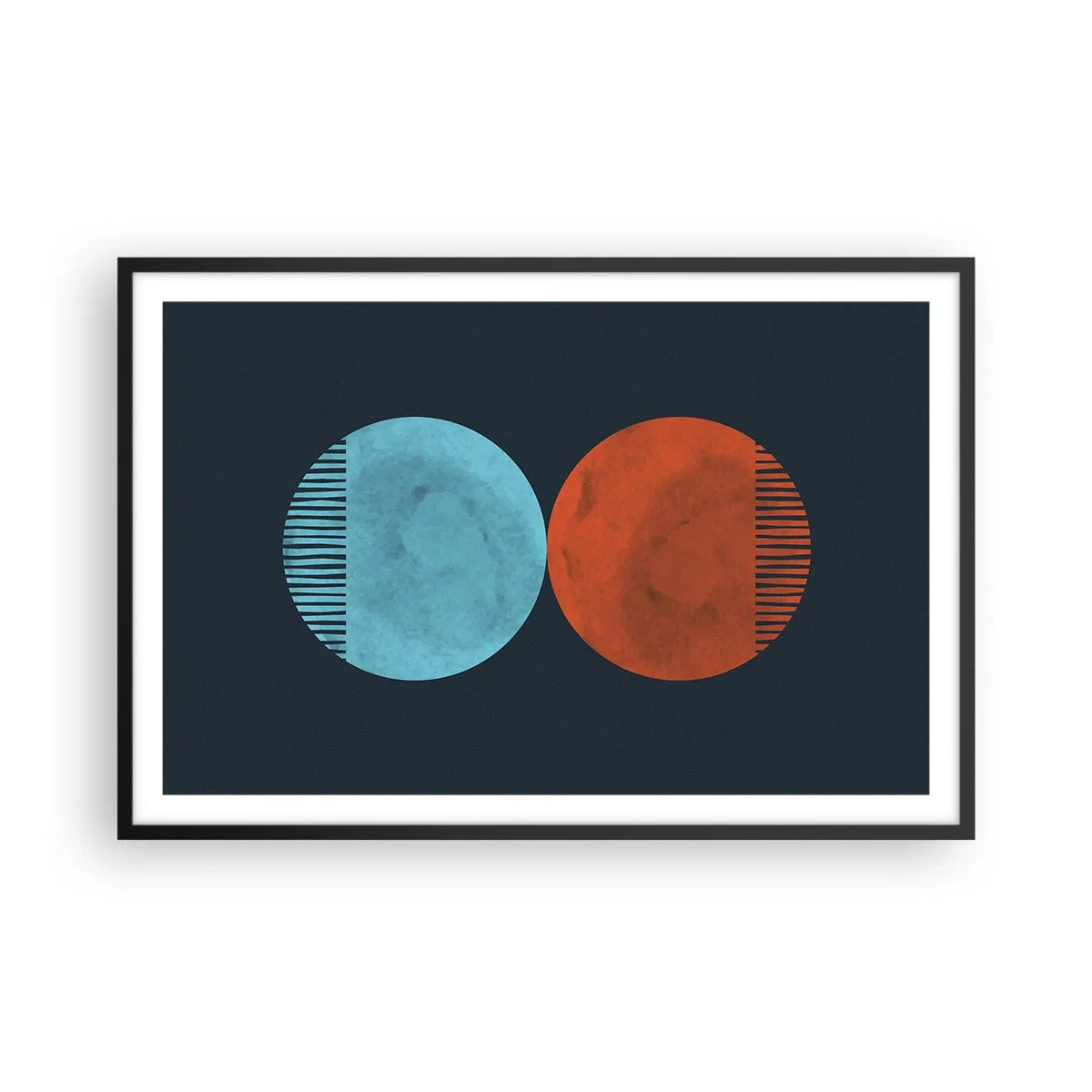 Poster in einem schwarzem Rahmen - Nur Geometrie? - 91x61 cm