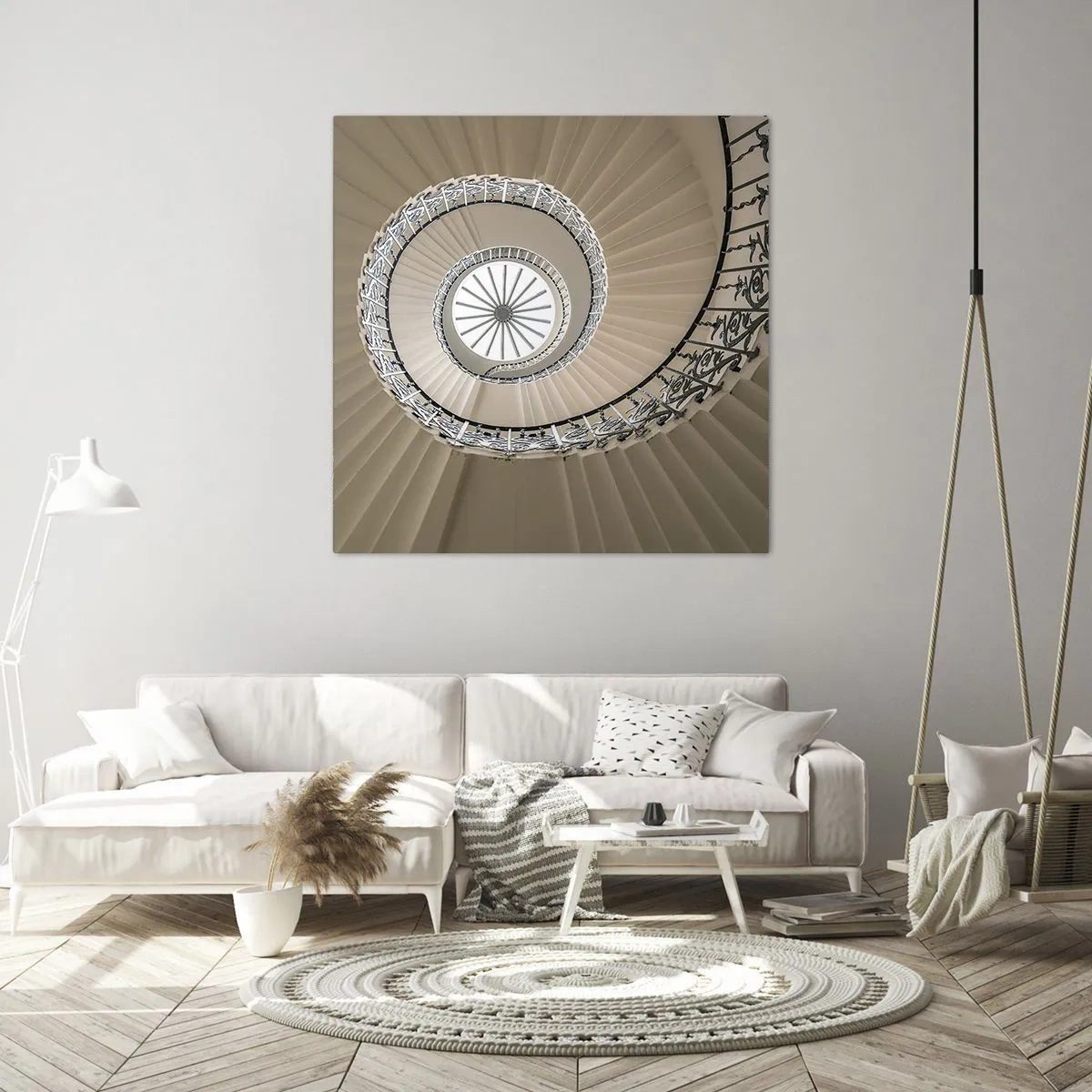 Bild auf Leinwand - Leinwandbild - Im Inneren der Muschel - 40x40 cm