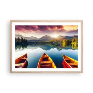 Poster in einem Rahmen aus heller Eiche - Nichts gegen die Natur - 70x50 cm