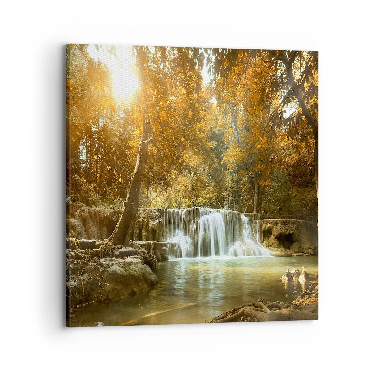 Bild auf Leinwand - Leinwandbild - Parkkaskade - 70x70 cm