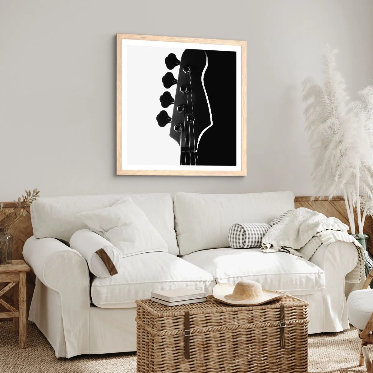 Poster in einem Rahmen aus heller Eiche - Rockige Stille - 60x60 cm