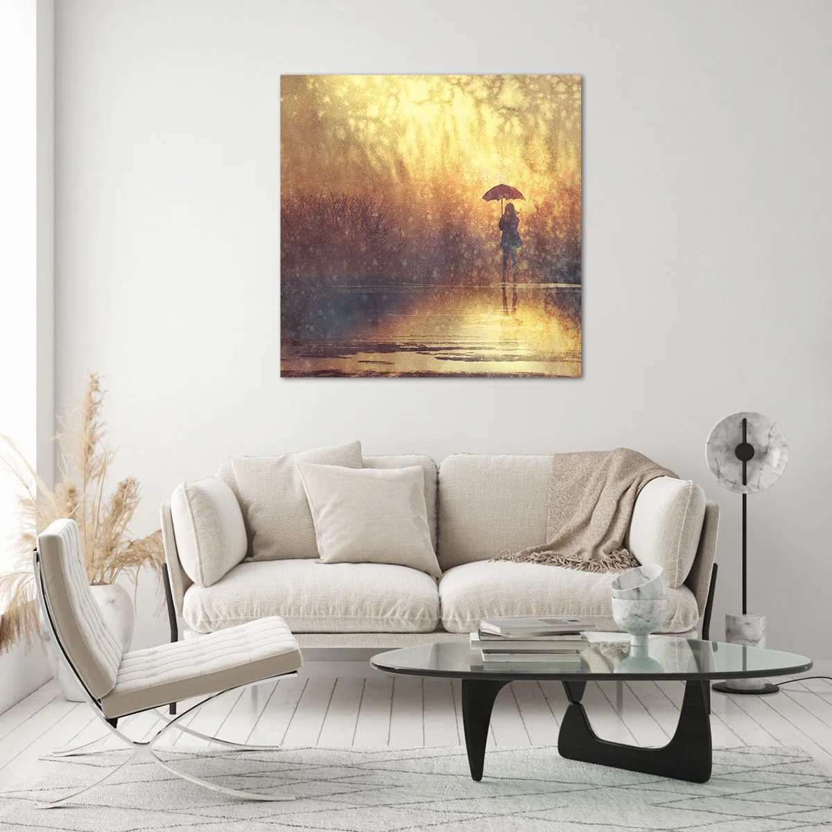 Glasbild - Bild auf glas - Ich habe das Gefühl, dass mich jemand ansieht - 60x60 cm