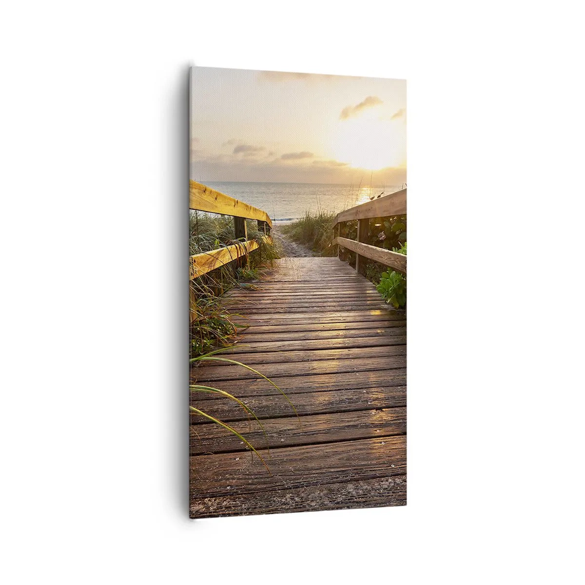 Bild auf Leinwand - Leinwandbild - Und direkt ans Ufer - 65x120 cm