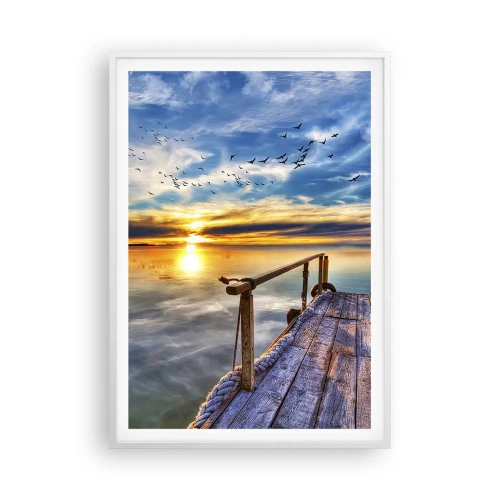 Poster in einem weißen Rahmen - Der Wind geht zur Ruhe - 70x100 cm