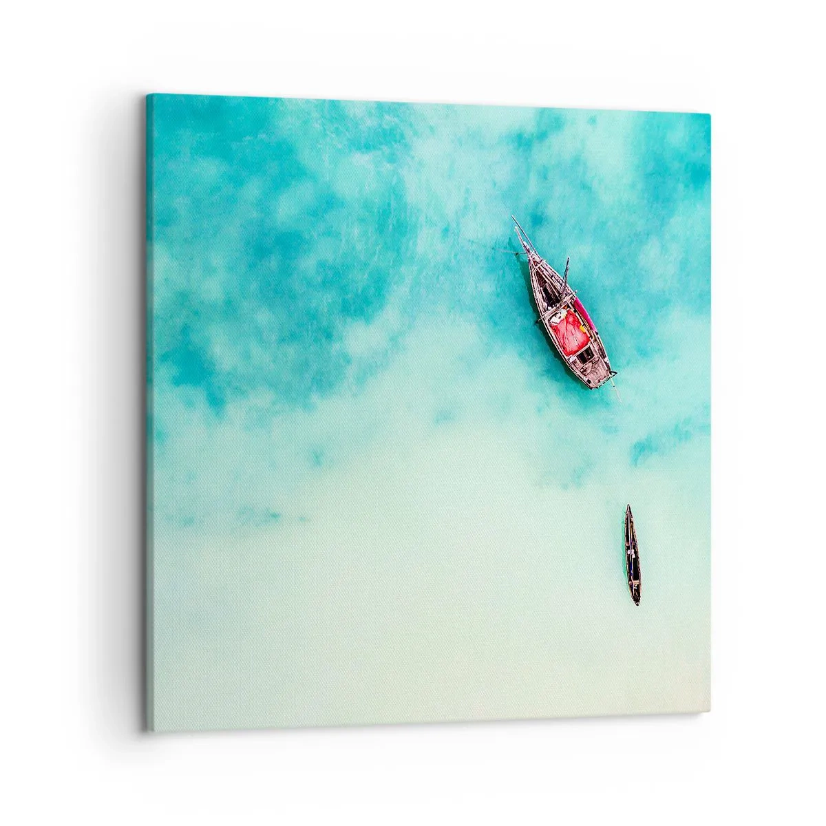 Bild auf Leinwand - Leinwandbild - Denn an den Stränden von Sansibar, wenn der Wasserüberschuss ... - 50x50 cm