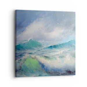 Bild auf Leinwand - Leinwandbild - Der wind heulte mit Triumph - 30x30 cm