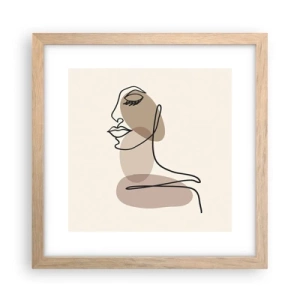 Poster in einem Rahmen aus heller Eiche - Sich selbst zugehört - 30x30 cm