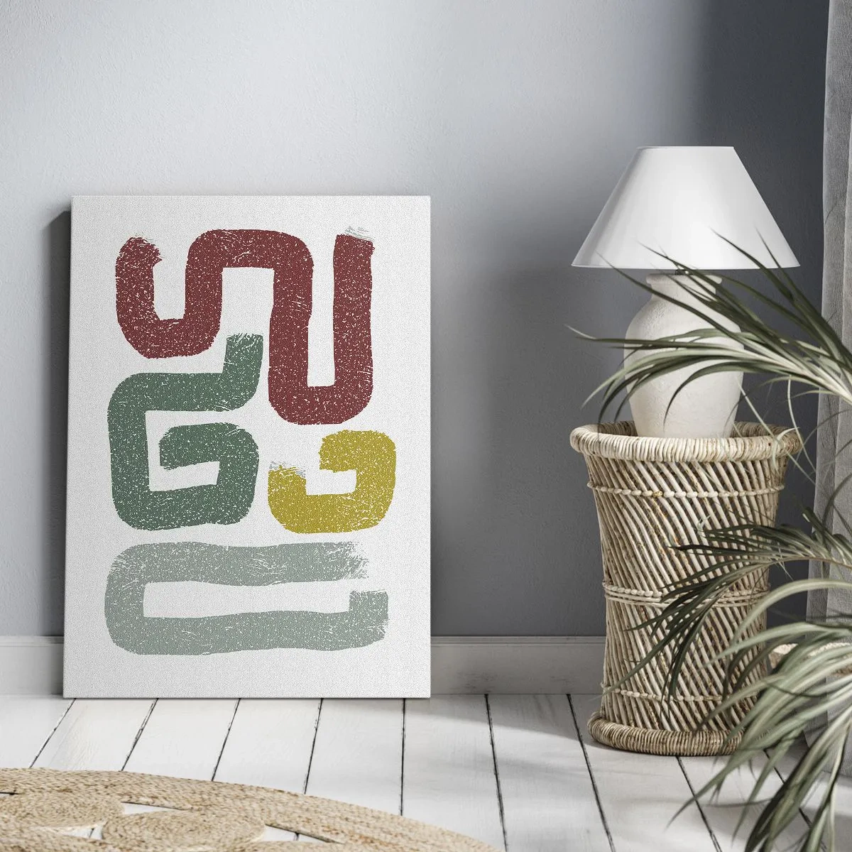 Bild auf Leinwand - Leinwandbild - In einer unbekannten Sprache - 55x100 cm