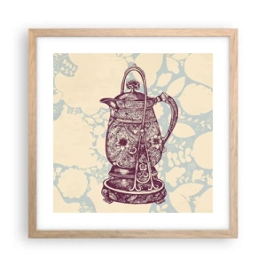 Poster in einem Rahmen aus heller Eiche - Schönheit des Alltags - 40x40 cm