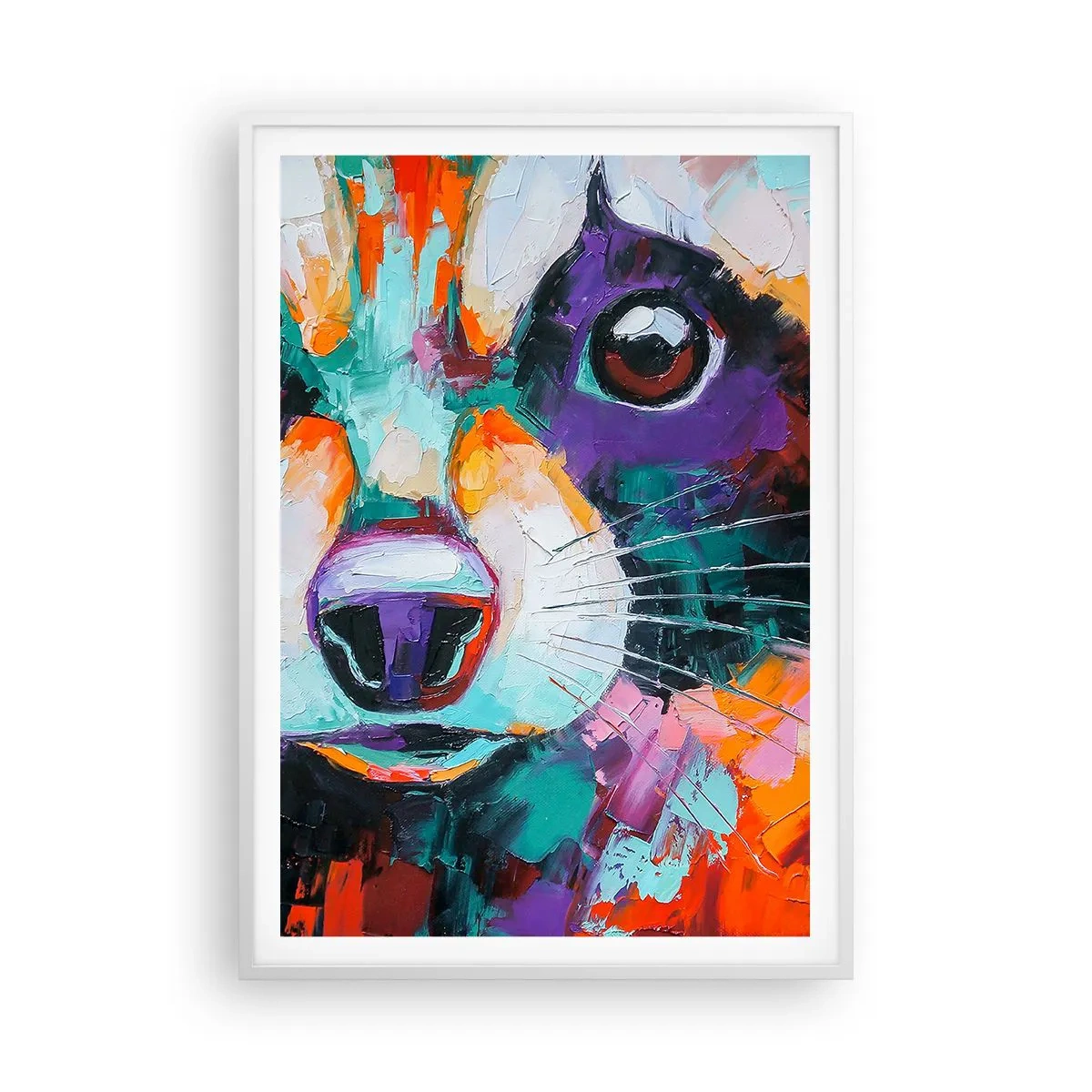 Poster in einem weißen Rahmen - Nur gute Emotionen - 70x100 cm