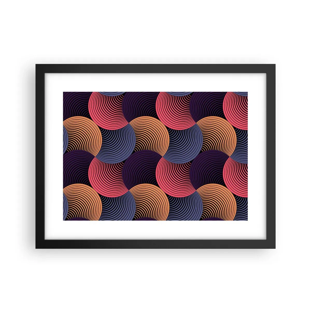 Poster in einem schwarzem Rahmen - Im kreisenden Rhythmus - 40x30 cm