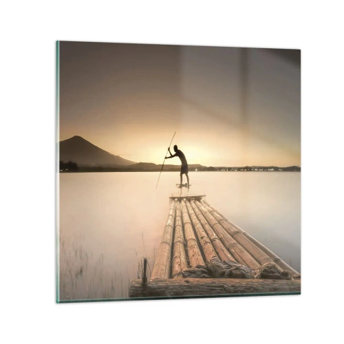 Glasbild - Bild auf glas - Vor dem schlafen gehen - 30x30 cm