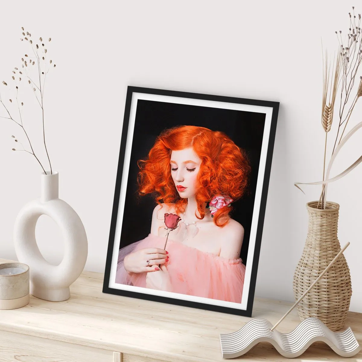 Poster in einem schwarzem Rahmen - Im barocken Stil - 40x50 cm