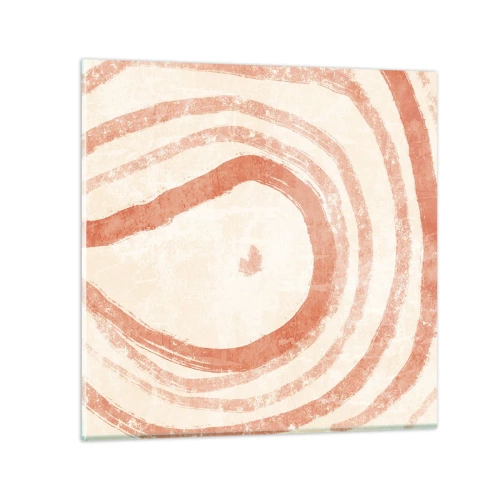 Glasbild - Bild auf glas - Korallenkreise – Komposition - 30x30 cm