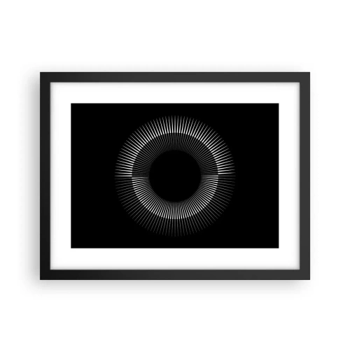 Poster in einem schwarzem Rahmen - Schwarze Sonne - 40x30 cm