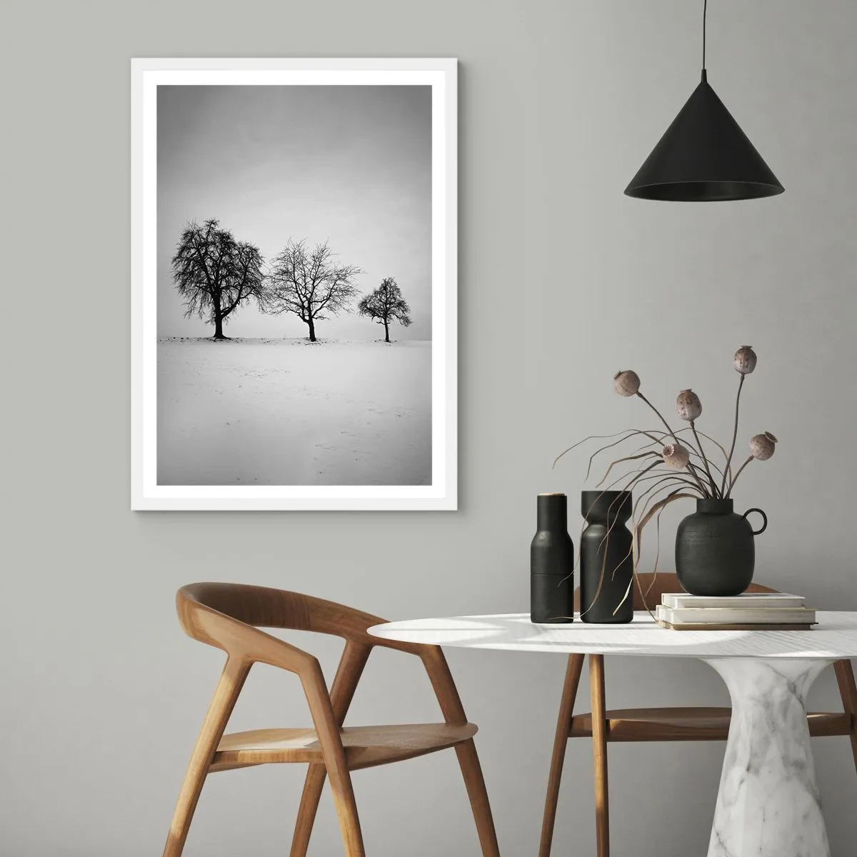 Poster in einem weißen Rahmen - Wovon träumen sie? - 50x70 cm