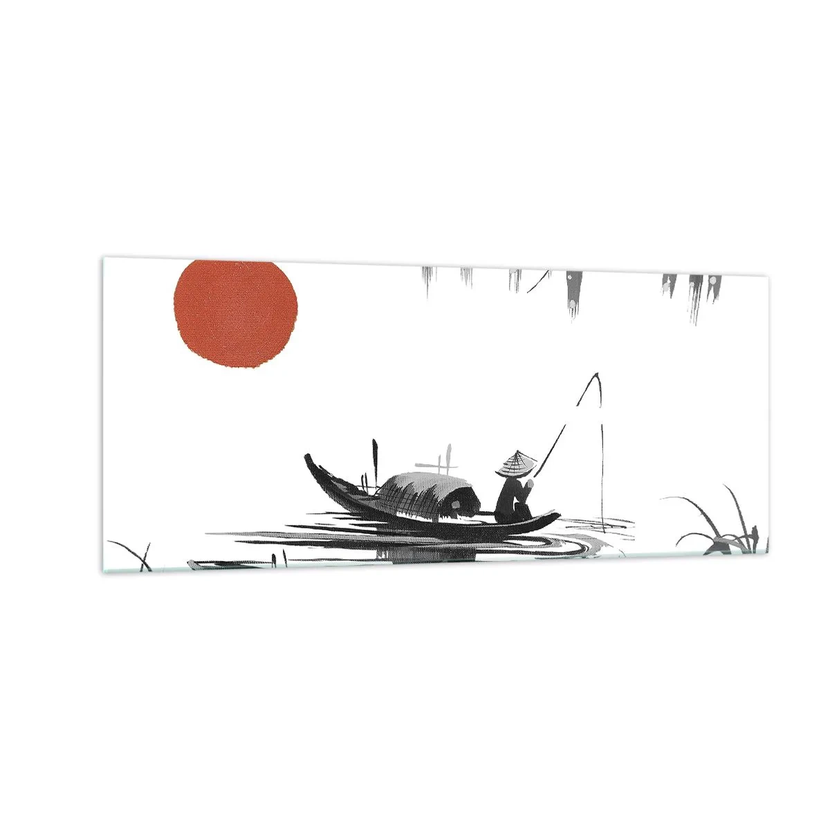 Glasbild - Bild auf glas - Asiatischer Nachmittag - 100x40 cm