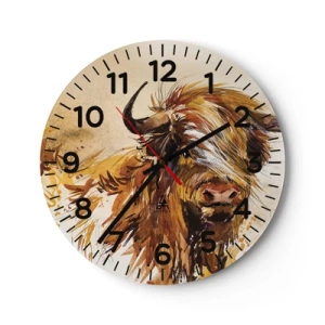 Wanduhr - Glasuhr - Stolz des Jägers - 40x40 cm