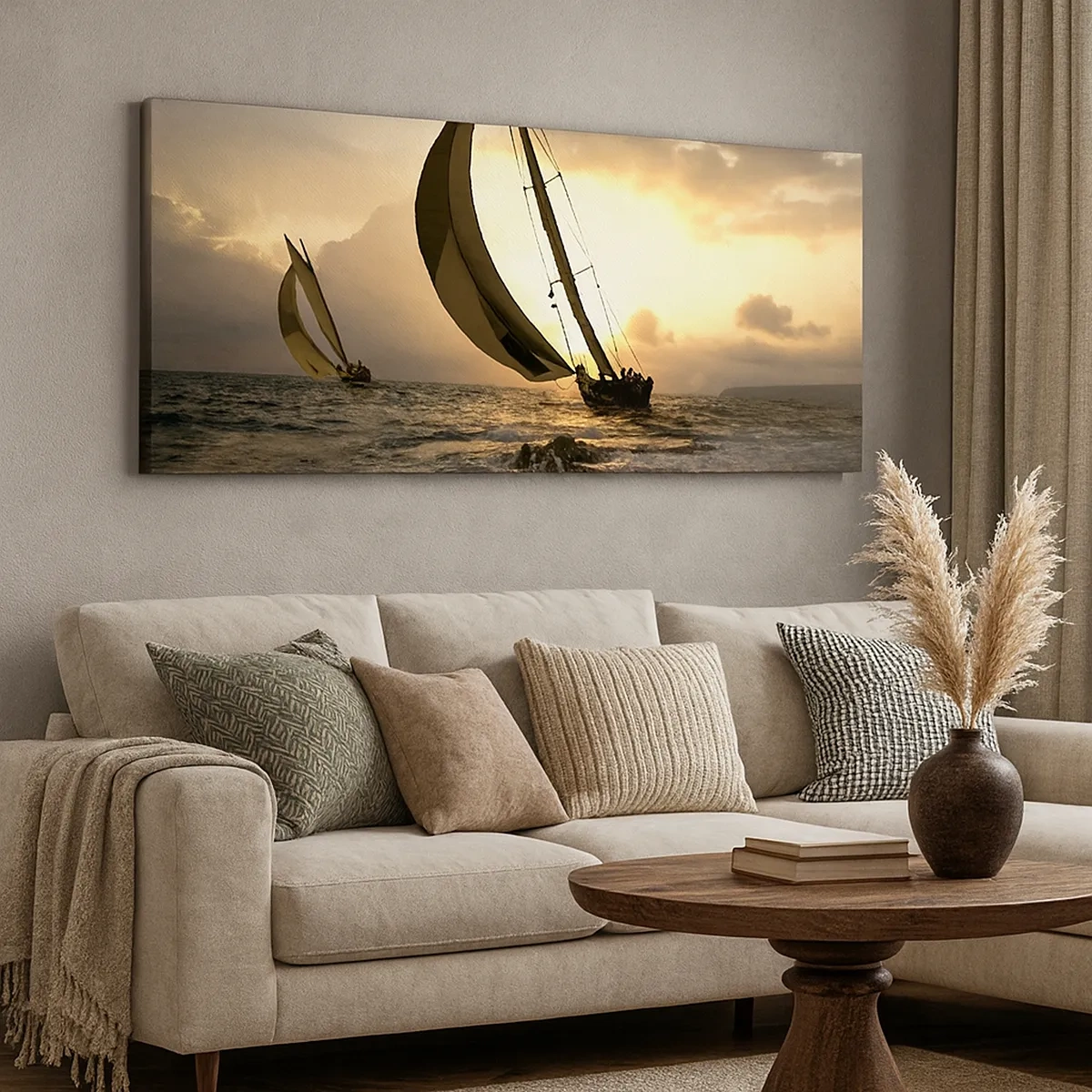 Bild auf Leinwand - Leinwandbild - Mit dem Wind und gegen den Wind - 30x30 cm