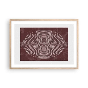 Poster in einem Rahmen aus heller Eiche - Der Raum spricht - 70x50 cm