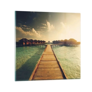 Glasbild - Bild auf glas - Eine herzliche Einladung - 30x30 cm