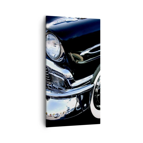 Bild auf Leinwand - Leinwandbild - Klassiker in Silber, Schwarz und Weiß - 55x100 cm