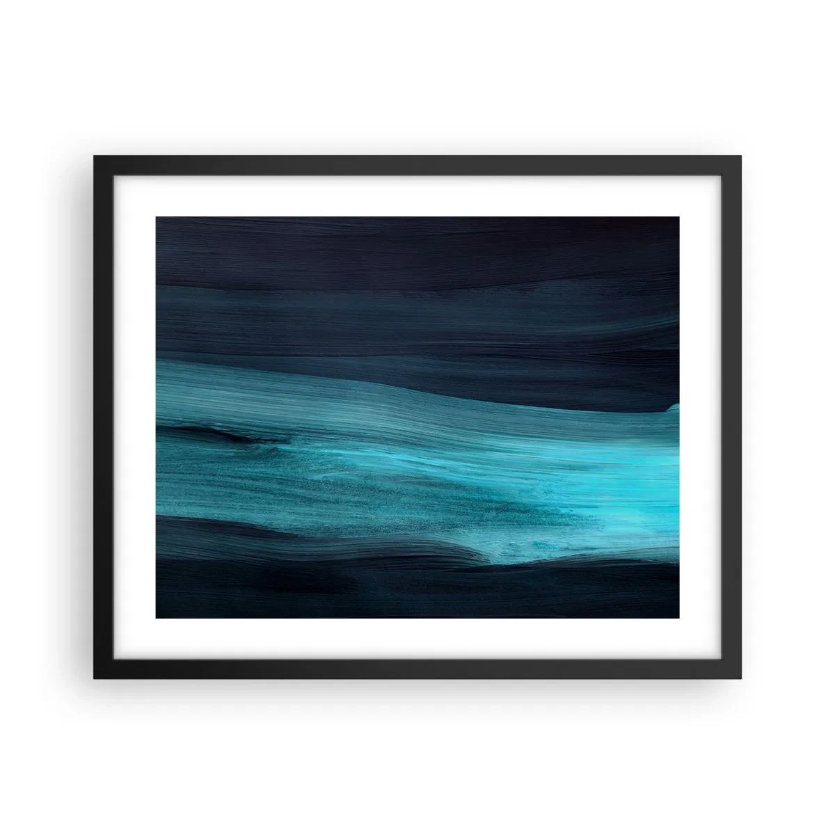 Poster in einem schwarzem Rahmen - Gehen Sie mit dem Strom - 50x40 cm