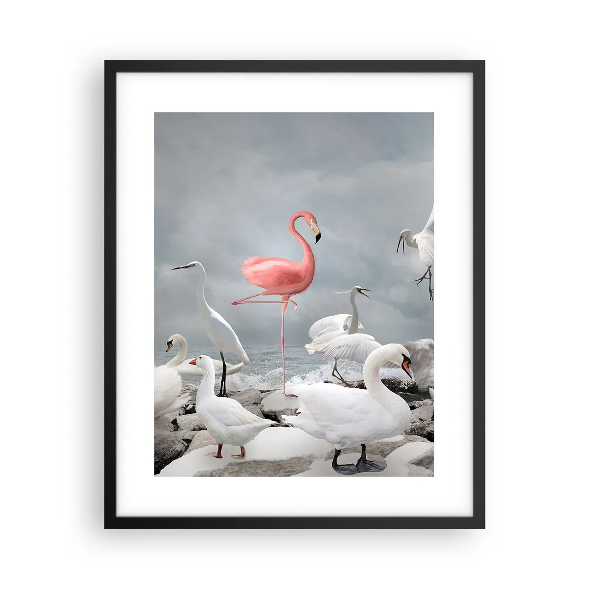 Poster in einem schwarzem Rahmen - Wie kam ich hier hin? - 40x50 cm