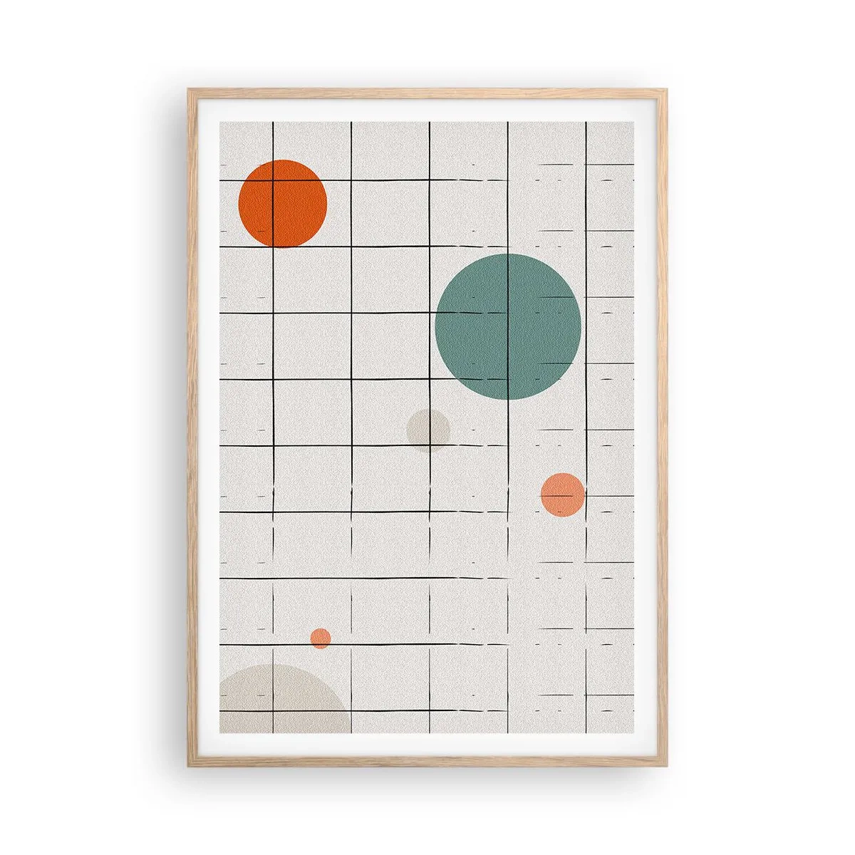 Poster in einem Rahmen aus heller Eiche - Gefangen. Wir oder sie? - 70x100 cm