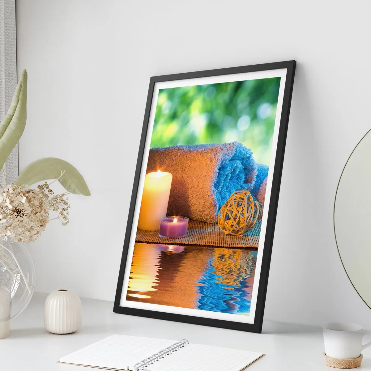 Poster in einem schwarzem Rahmen - Zeit für den Körper - 30x40 cm