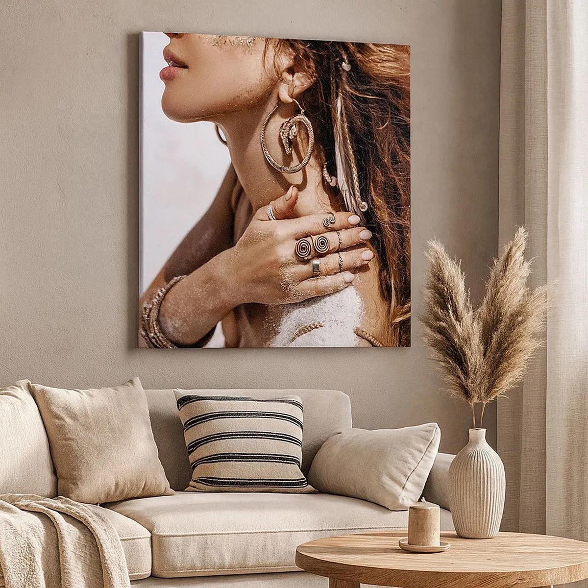 Bild auf Leinwand - Leinwandbild - Königin des wilden Strandes - 30x30 cm